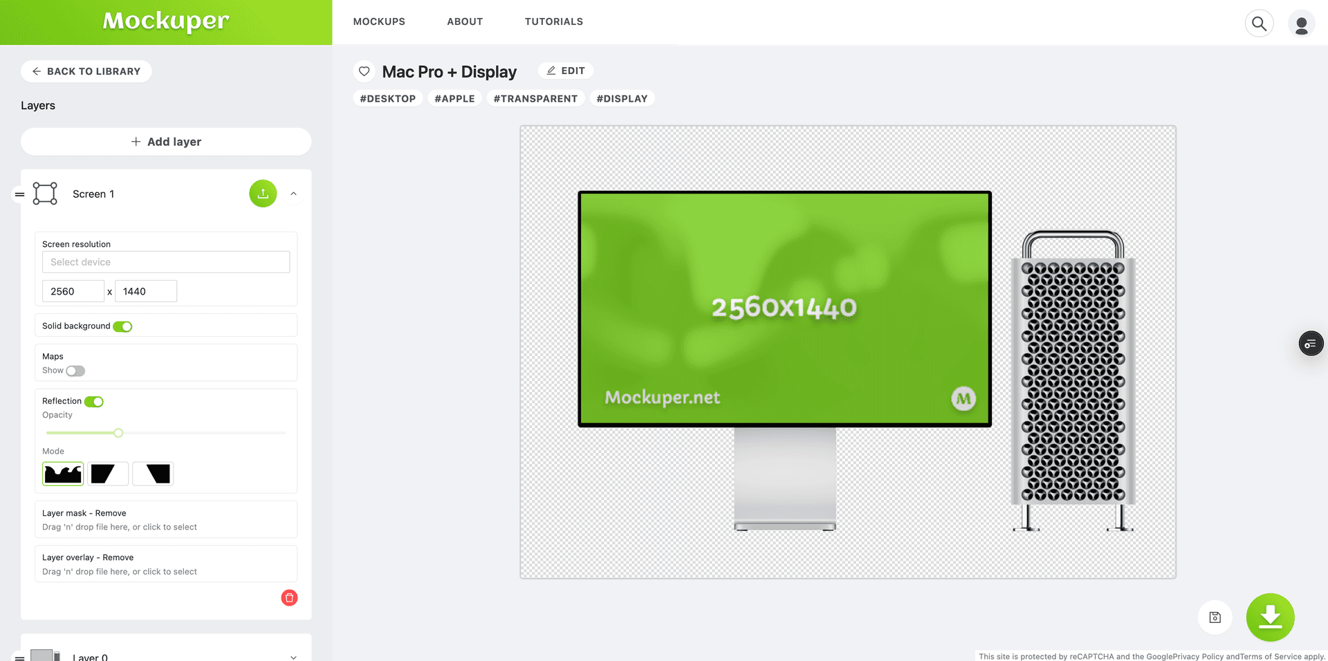 Mockuper editor interface
