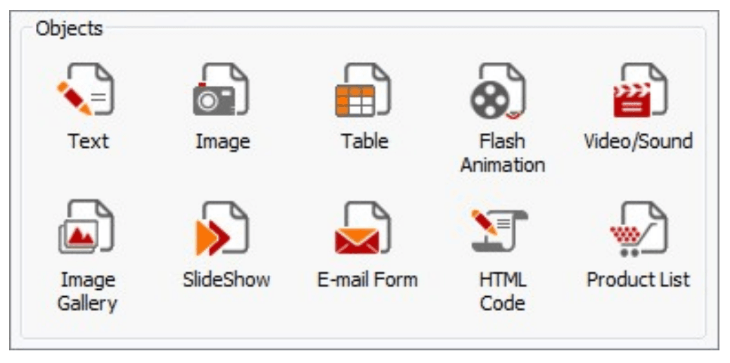 Website X5 Media Types